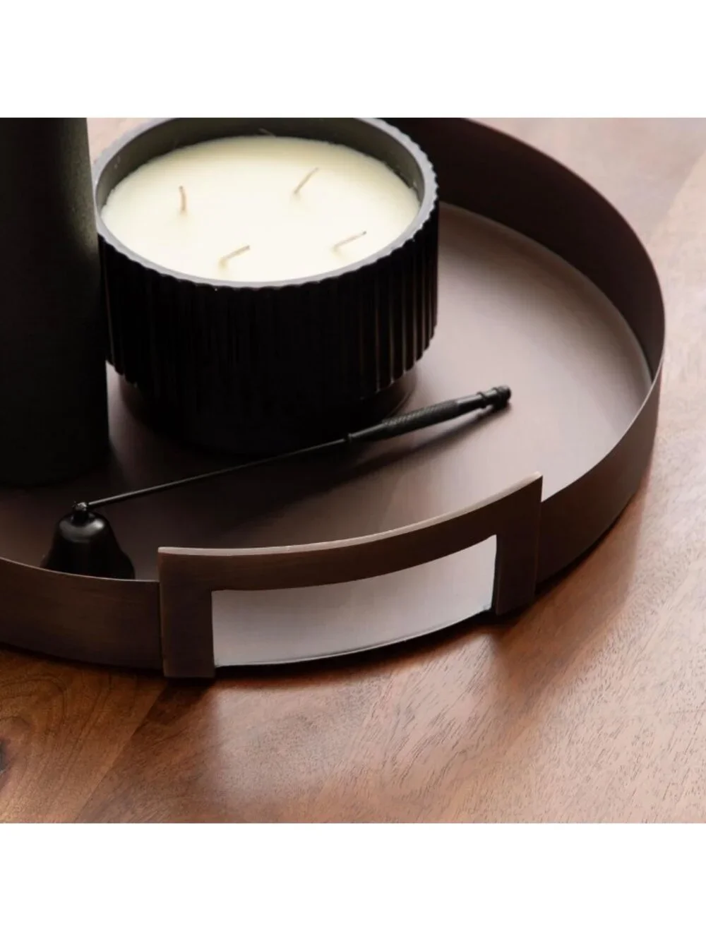 Transitional Metal Round Tray - 15